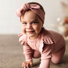 Load image into Gallery viewer, Rose Ribbed Topknot Headband