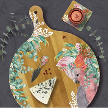 Load image into Gallery viewer, Round Grazing Board / Native Galah