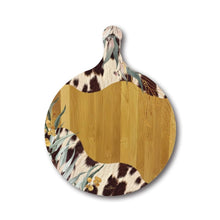 Load image into Gallery viewer, Round Grazing Board / Native Cowhide