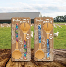Load image into Gallery viewer, Salad Servers / Blue Guineas