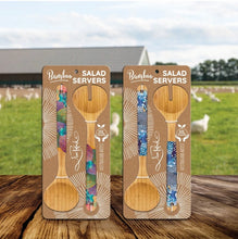 Load image into Gallery viewer, Salad Servers / Colourful Guineas