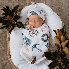 Load image into Gallery viewer, Shipwreck / Snuggle Swaddle & Beanie Set