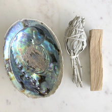 Load image into Gallery viewer, Smudge Pack / Natural Shell, White Sage &amp; Palo Santo
