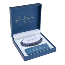 Load image into Gallery viewer, Sodalite Stainless Steel Bead Charm / Natural Stone Bracelet