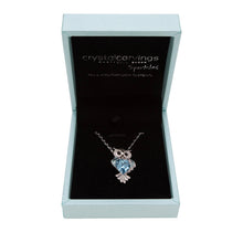 Load image into Gallery viewer, Swarovski Owl Pendant / Blue