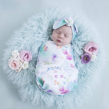 Load image into Gallery viewer, Sweet Petal / Snuggle Swaddle & Topknot Set