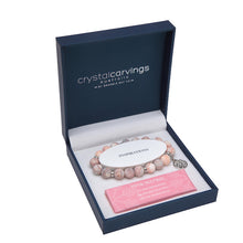 Load image into Gallery viewer, Pink Matrix Tree of Life / Natural Stone Bracelet