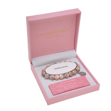 Load image into Gallery viewer, Pink Matrix Tree of Life / Natural Stone Bracelet
