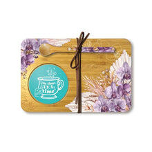 Load image into Gallery viewer, Tea Time Tray &amp; Spoon / Purple Orchid
