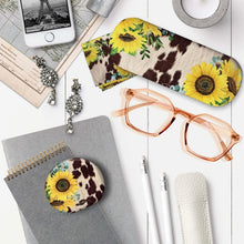 Load image into Gallery viewer, Mini Travel Case / Sunflower Cowhide
