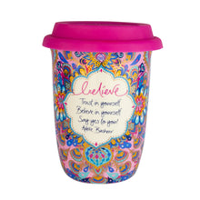 Load image into Gallery viewer, &#39;Believe&#39; Reusable Coffee Cup
