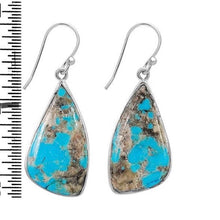 Load image into Gallery viewer, Arianna Sterling Silver Turquoise Drop Earrings