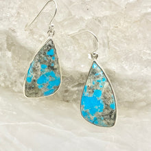 Load image into Gallery viewer, Arianna Sterling Silver Turquoise Drop Earrings
