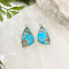 Load image into Gallery viewer, Arianna Sterling Silver Turquoise Drop Earrings