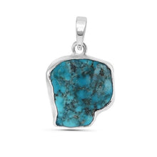 Load image into Gallery viewer, Willow Sterling Silver Turquoise Rough Pendant 232