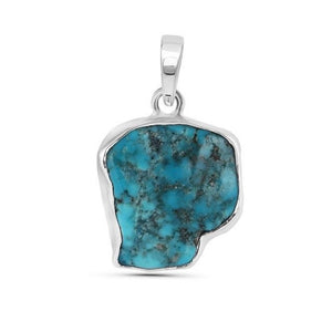 Willow Sterling Silver Turquoise Rough Pendant 232