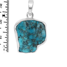 Load image into Gallery viewer, Willow Sterling Silver Turquoise Rough Pendant 232