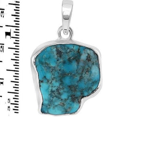 Willow Sterling Silver Turquoise Rough Pendant 232
