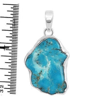 Load image into Gallery viewer, Indie Sterling Silver Turquoise Rough Pendant 245
