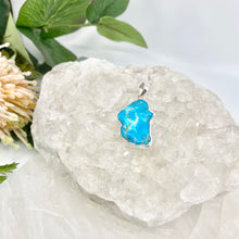 Load image into Gallery viewer, Indie Sterling Silver Turquoise Rough Pendant 245