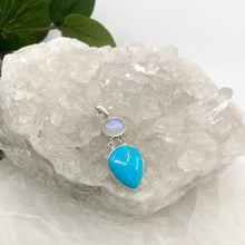 Load image into Gallery viewer, Eden Sterling Silver Turquoise /  Moonstone Pendant