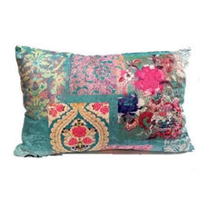 Load image into Gallery viewer, Venezia Turquoise 1 Velvet Cushion / Rectangular