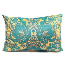 Load image into Gallery viewer, Venezia Turquoise 1 Velvet Cushion / Rectangular
