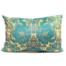 Load image into Gallery viewer, Venezia Turquoise 2 Velvet Cushion / Rectangular
