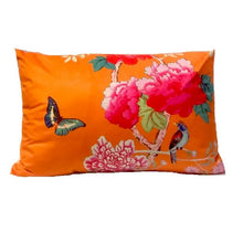 Load image into Gallery viewer, Orange Birds 2 Velvet Cushion / Rectangular
