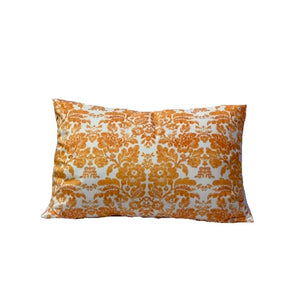 Orange Birds 4 Velvet Cushion / Rectangular