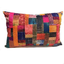 Load image into Gallery viewer, Patches Velvet Cushion / Rectangular
