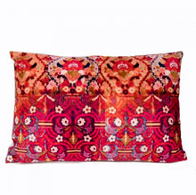 Load image into Gallery viewer, Pink Embroidery 1 Velvet Cushion / Rectangular