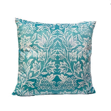 Load image into Gallery viewer, Turquoise Birds Velvet Cushion / Square
