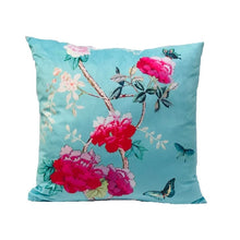 Load image into Gallery viewer, Turquoise Birds Velvet Cushion / Square
