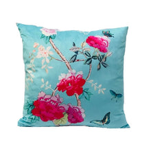 Load image into Gallery viewer, Turquoise Birds Velvet Cushion / Square