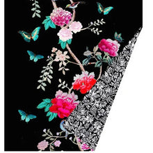 Load image into Gallery viewer, Velvet Throw - Black Birds