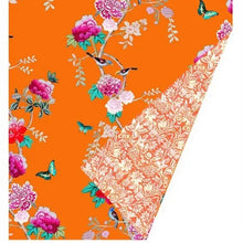Load image into Gallery viewer, Velvet Throw - Orange Bird