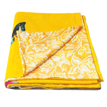 Load image into Gallery viewer, Velvet Throw - Saffron Bird