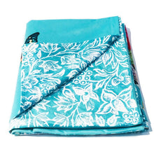 Load image into Gallery viewer, Velvet Throw - Turquoise Bird