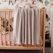 Load image into Gallery viewer, Warm Grey / Diamond Knit Baby Blanket