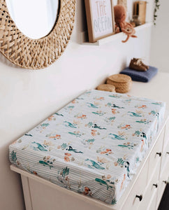 Whale / Bassinet Sheet / Change Pad Cover