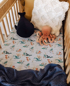 Whale / Fitted Cot Sheet