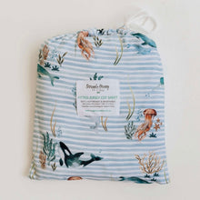 Load image into Gallery viewer, Whale / Fitted Cot Sheet