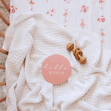 Load image into Gallery viewer, White / Diamond Knit Baby Blanket