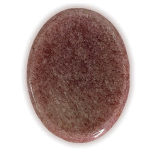 Load image into Gallery viewer, Palm/Worry Stone / Strawberry Quartz