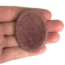 Load image into Gallery viewer, Palm/Worry Stone / Strawberry Quartz