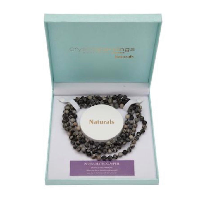 Zebra Matrix / Natural Stone Necklace 62