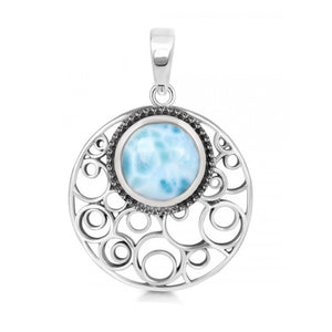 Brielle Sterling Silver Larimar Pendant