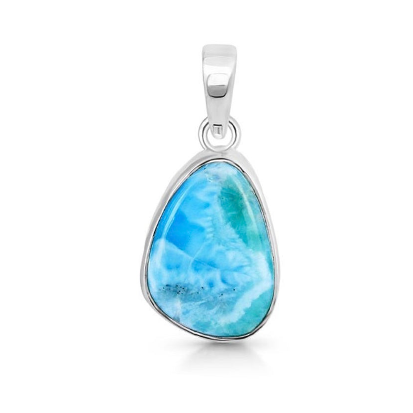 Ivy Sterling Silver Larimar Pendant