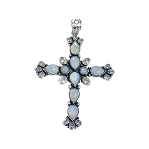 Gabrielle Moonstone Cross Pendant